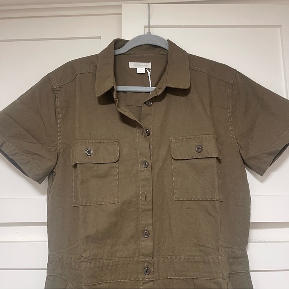 Outerknown SEA jumpsuit green short sleeves $168 NWT - Picture 3 of 9